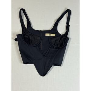 Charlotte Knowles KNWLS Corset Top - Black - Size 2 US / 6 UK - Made in London